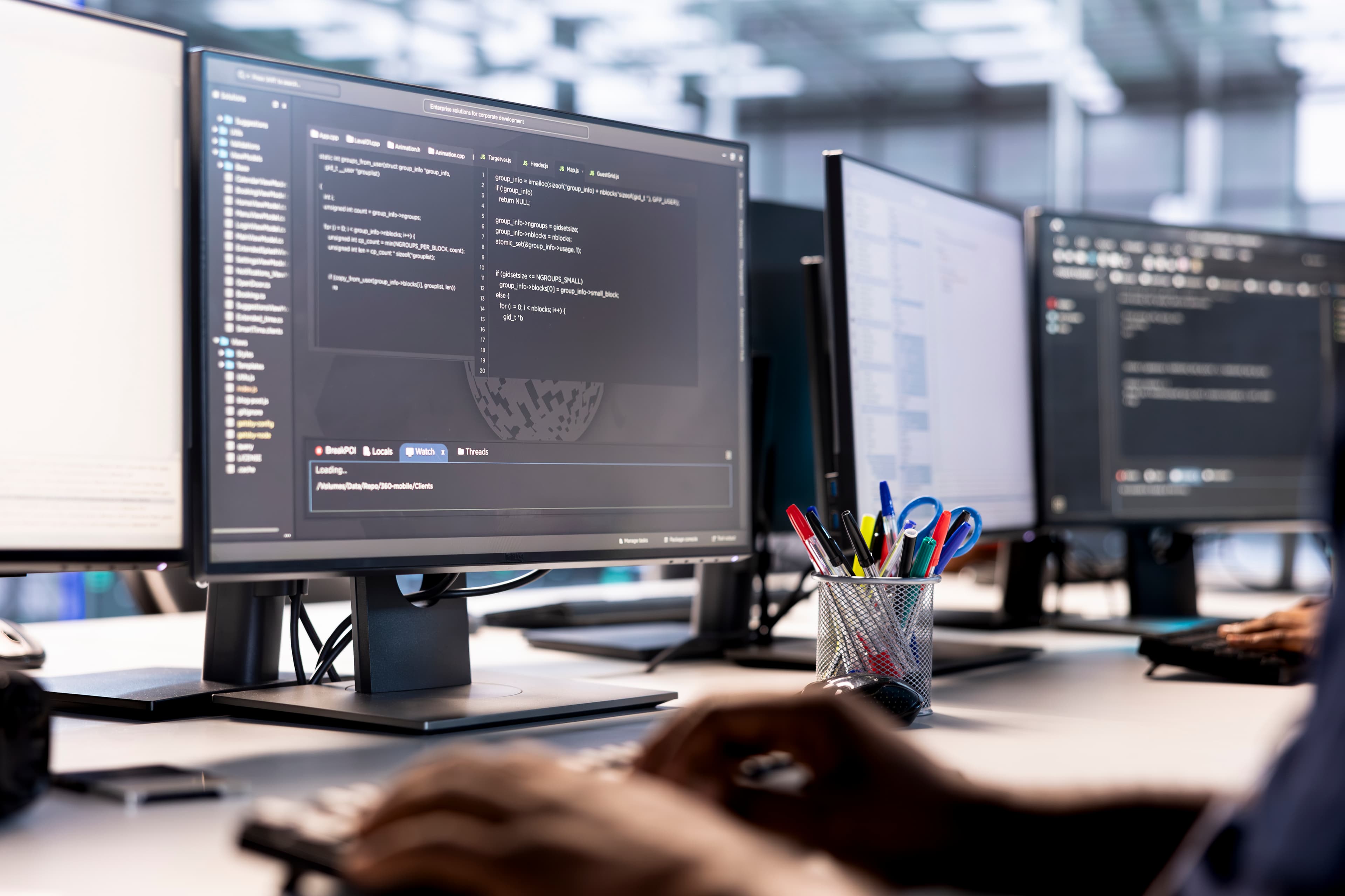 IT Professional working on server infrastructure